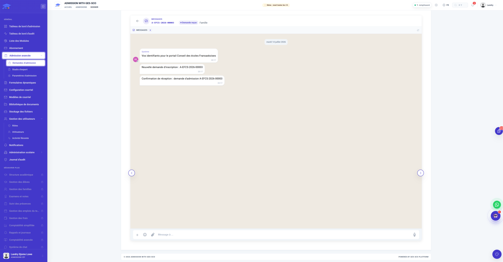 Screen, file messaging