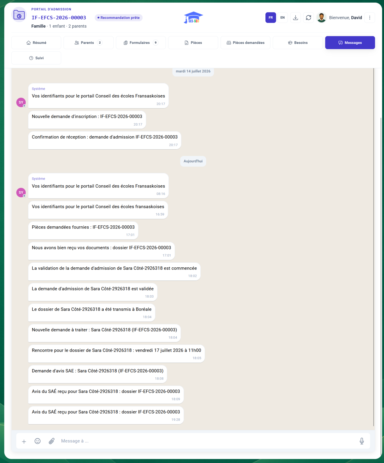 Portal, messages